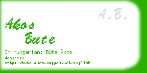 akos bute business card